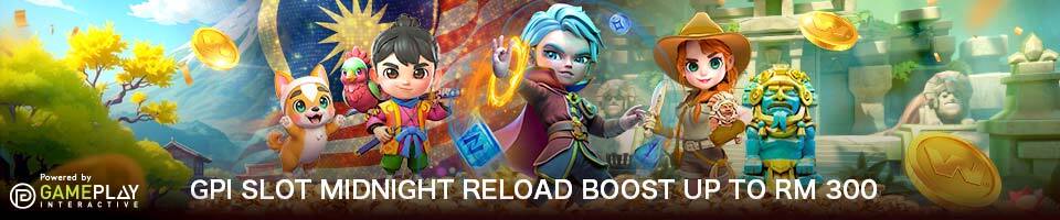 W88 Malaysia Sports GPI Slots Midnight Reload Bonus Boost Up To RM 300